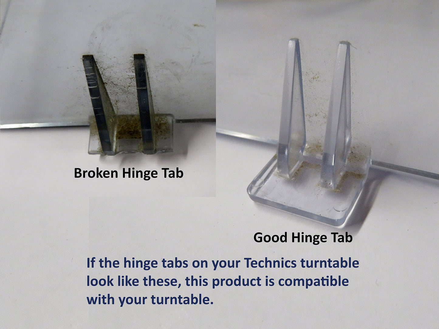 Technics Turntable  Dust Cover Hinge Repair Kit Fits all tab style technics lids